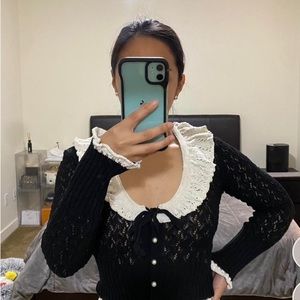 Zara ruffled cardigan.